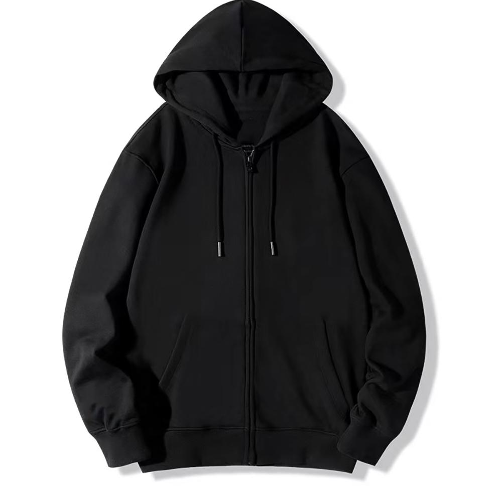 ETST 011 Hoodies met rits Herfsthoodies met capuchon Herenhoodie Cardigan Effen kleur Klassieke jas Herenjas Herenkleding L