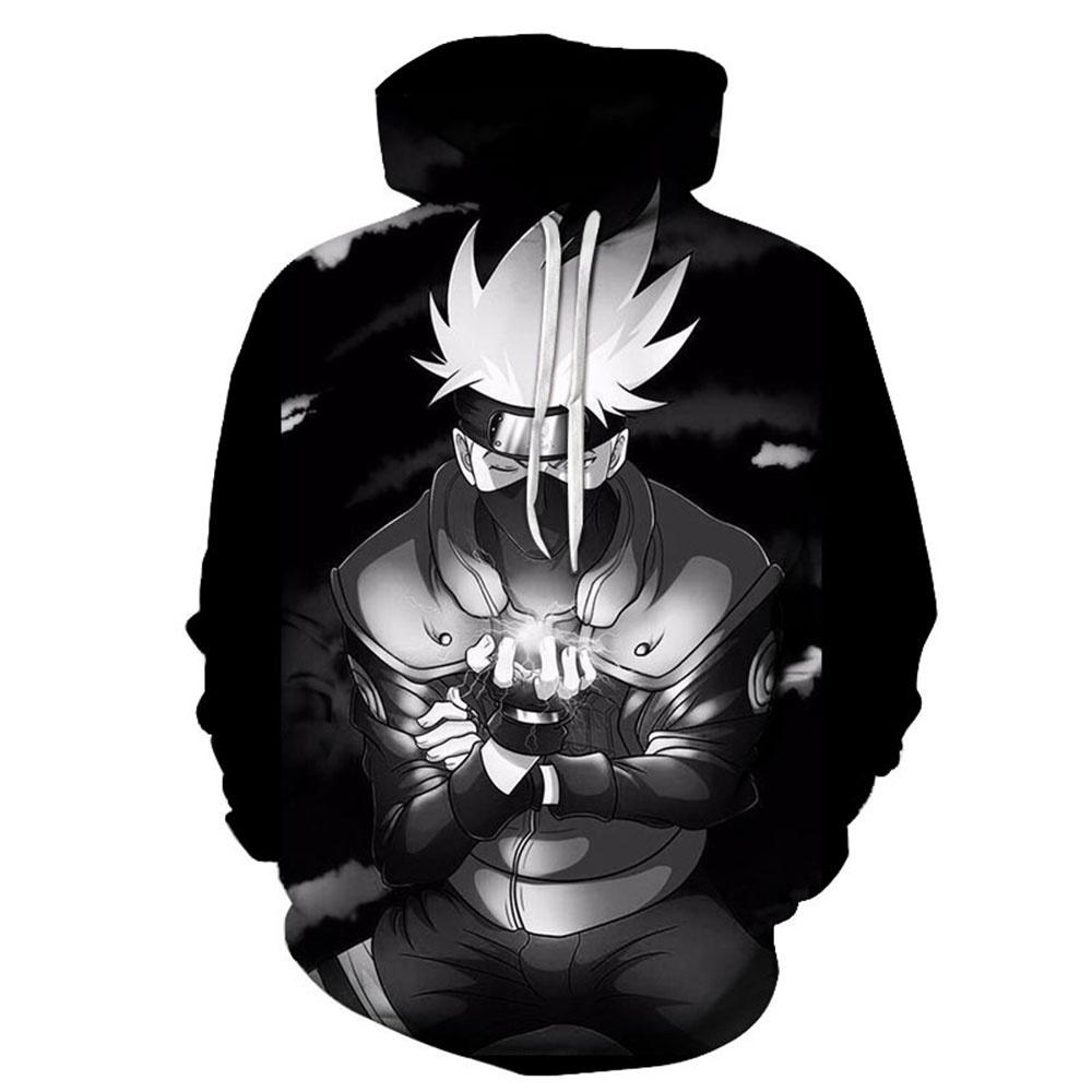 Bobby3 Anime Naruto Hooded Sweatshirts Heren truien Hatake Kakashi 3D Hoodies Streetwear Unisex M