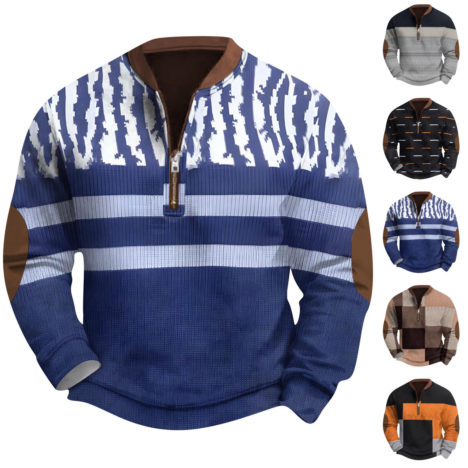 Ren Bag Heren Retro Casual Gradient Bedrukt Sweatshirt XL