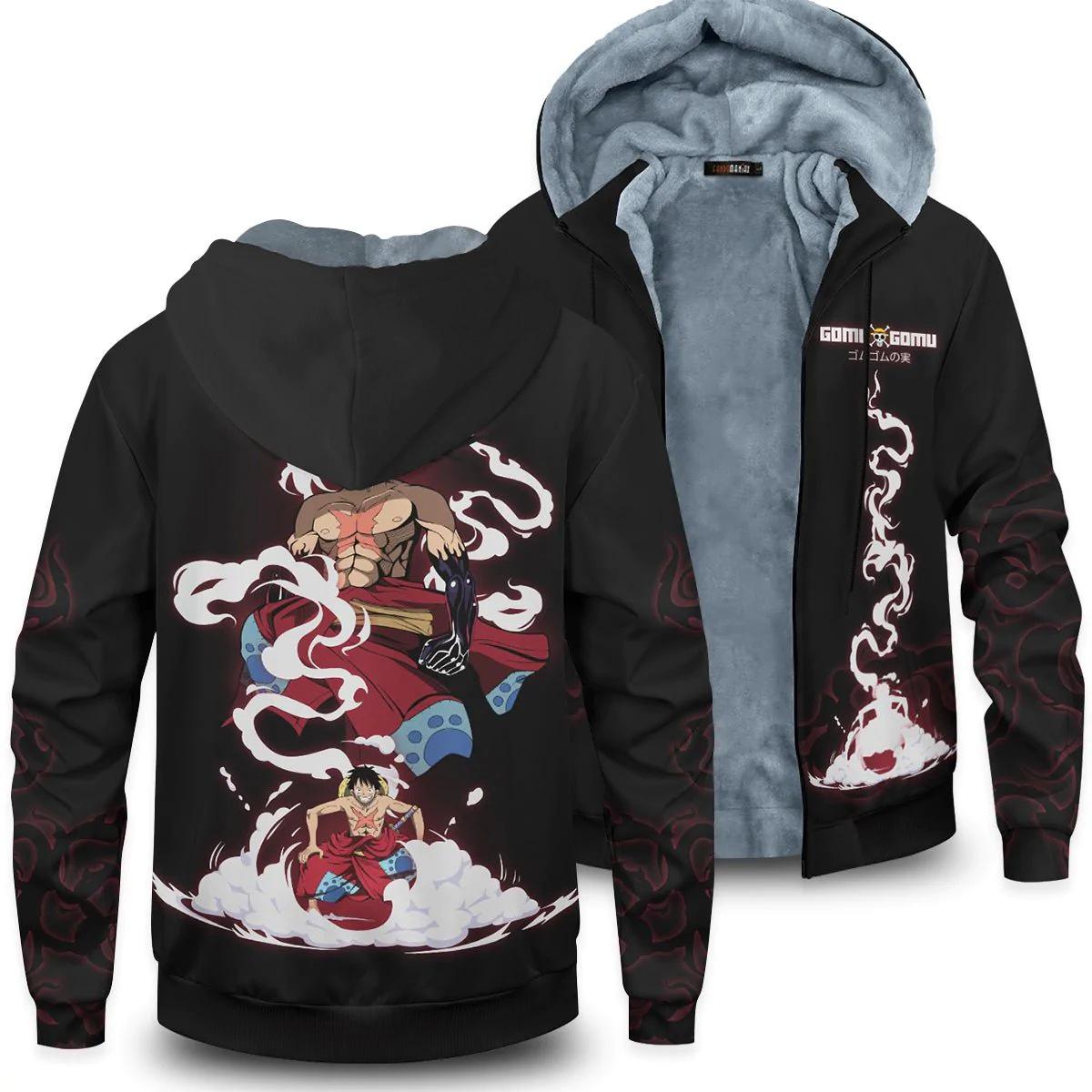 VantaGoods One Piece 3D-geprinte capuchontrui met dikke fluwelen voering S