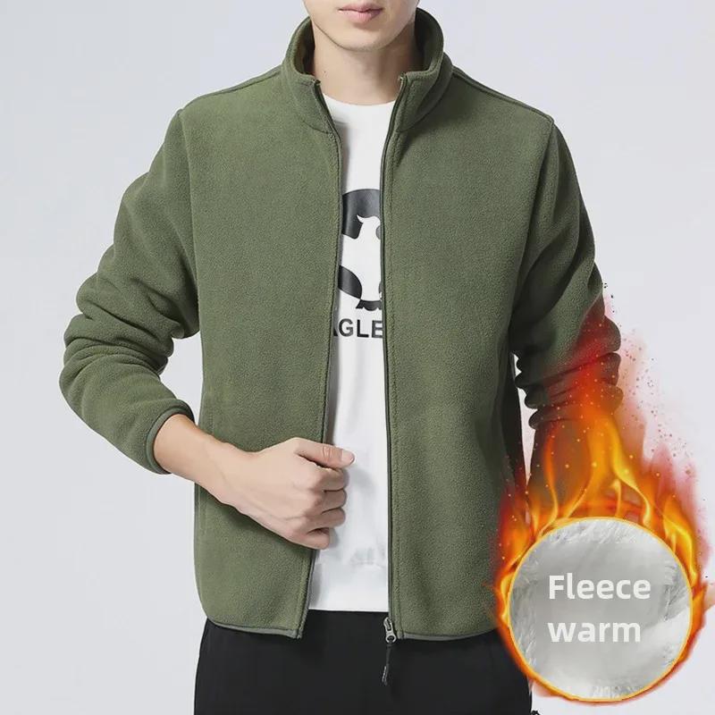 VantaGoods Fleecetrui voor heren voor buiten: Warme, losse herfst/winter voeringjas 3XL