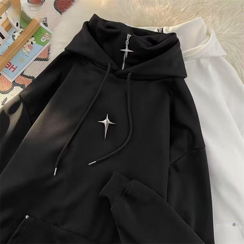 VantaGoods Heren Winter Zwarte Pile Kraag Oversize Hoodie - Fluwelen Voering West Coast Jas M