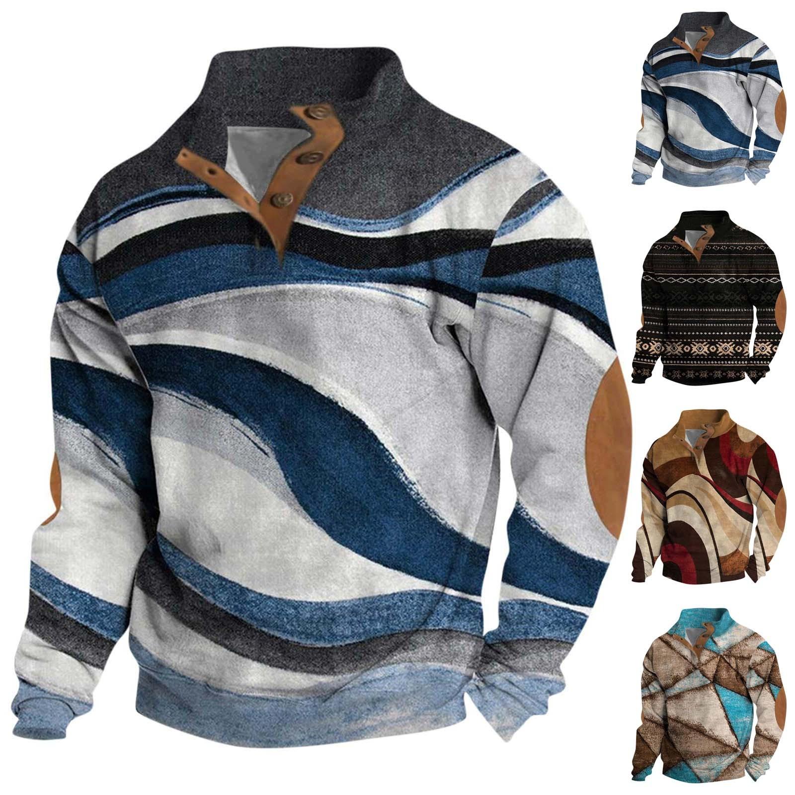 Wahaha123 Lente en heren staande kraag sweatshirt is outdoor casual truien tops S zwart