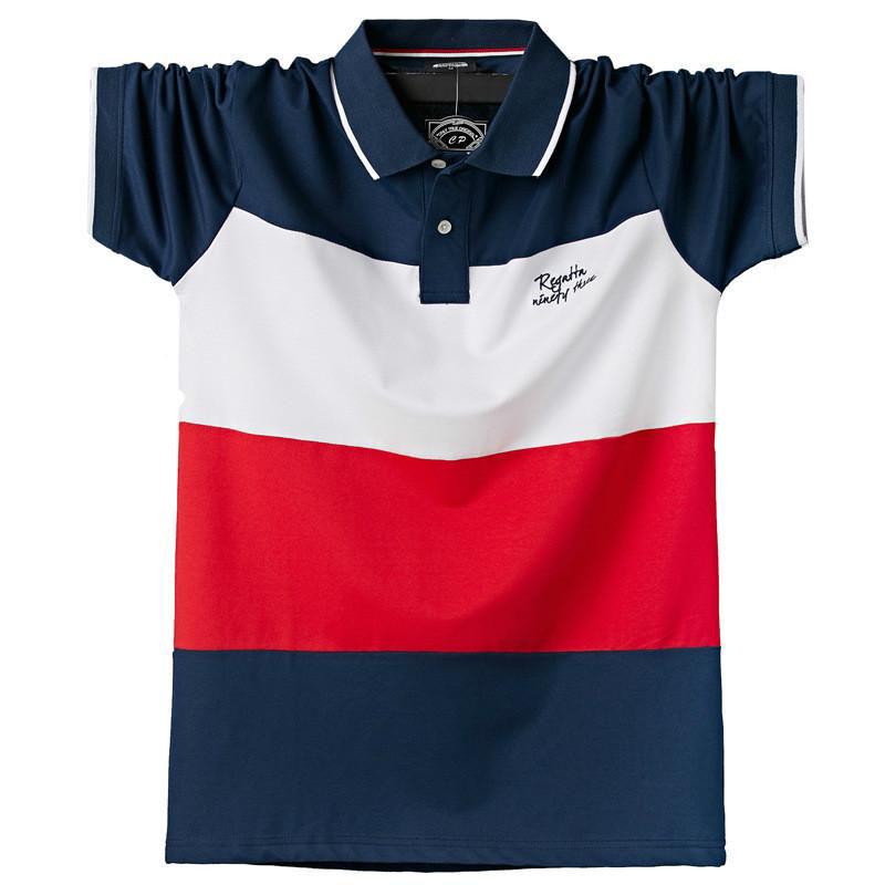 Marc Heren T-shirt Auto Logo Jaguar Afdrukken Persoonlijkheid Slim Fit Shirt met korte mouwen Sport Casual poloshirt XL rood
