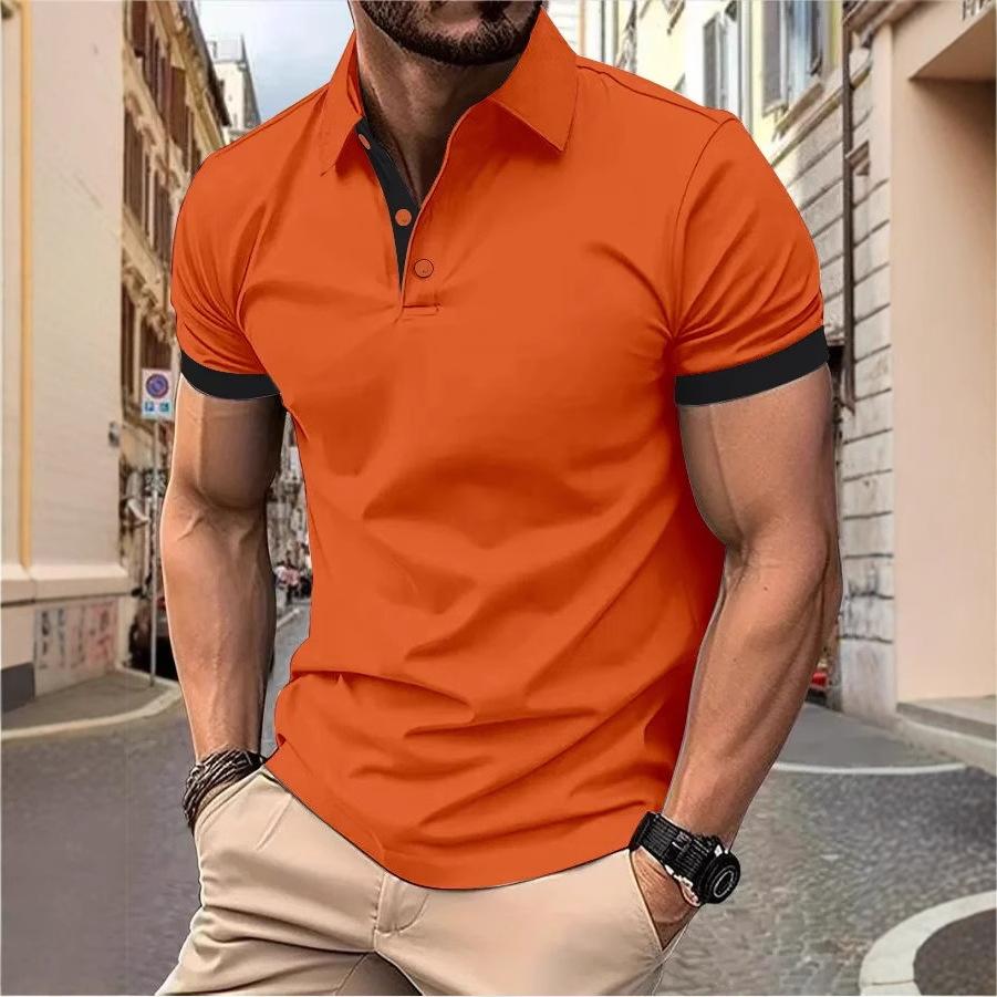 HerSight Heren Dunne Plus Size T-shirt Casual Polo Korte Mouw Polo's Shirt Effen Kleur Sport Top Man Revers Wit Zwart Poloshirts 6XL