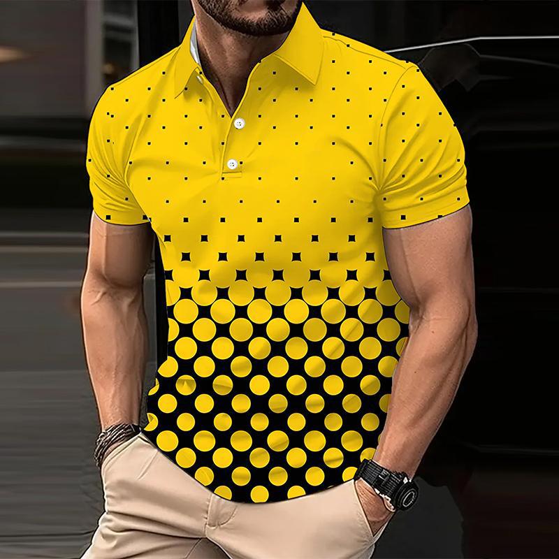 Haojun Heren slim fit zomermode sport-reverspoloshirt met korte mouwen. 3XL wit
