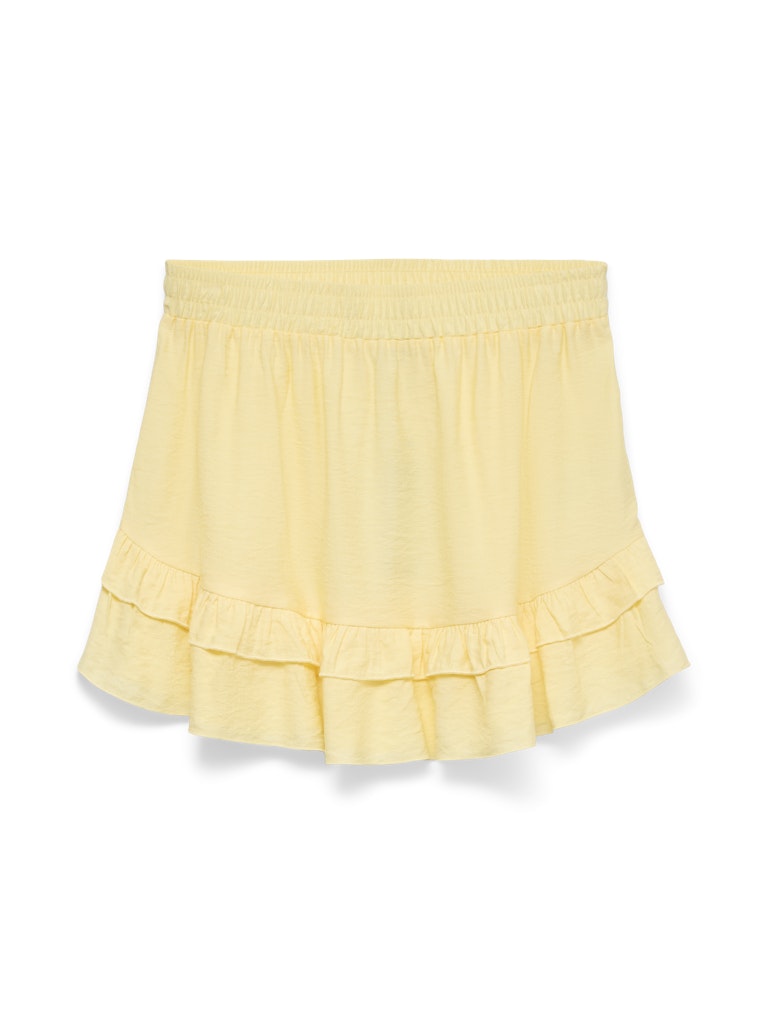 Vero Moda vmbenedict nw short frill skirt exp 10345091 pale banana