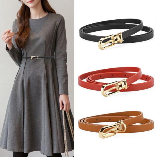 Moke Tailleband Chique Zoete Lichtgewicht Dunne Riem Dames Kunstleer Dunne Tailleband Dame Tailleband Kleding Ornament kaki