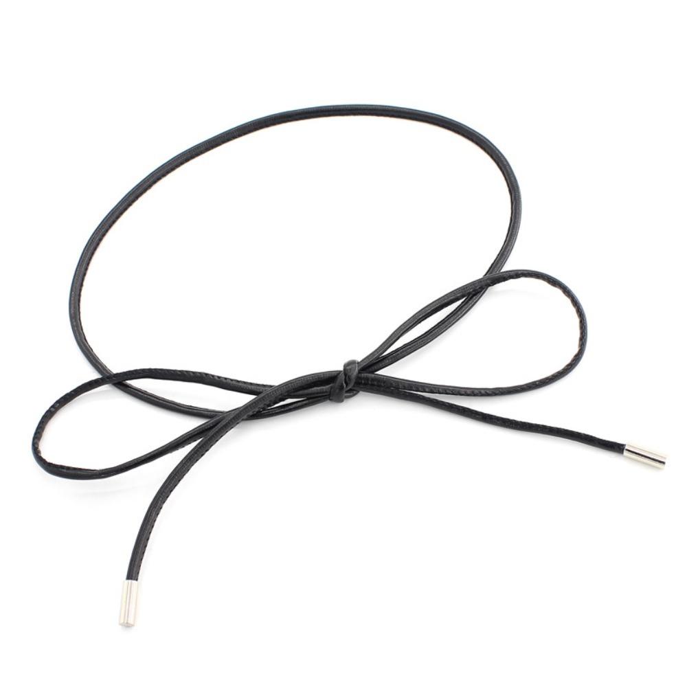 Hangiamiao Retro geknoopte tailleband klassieke stijl taille decoraties mode taille riem zwart