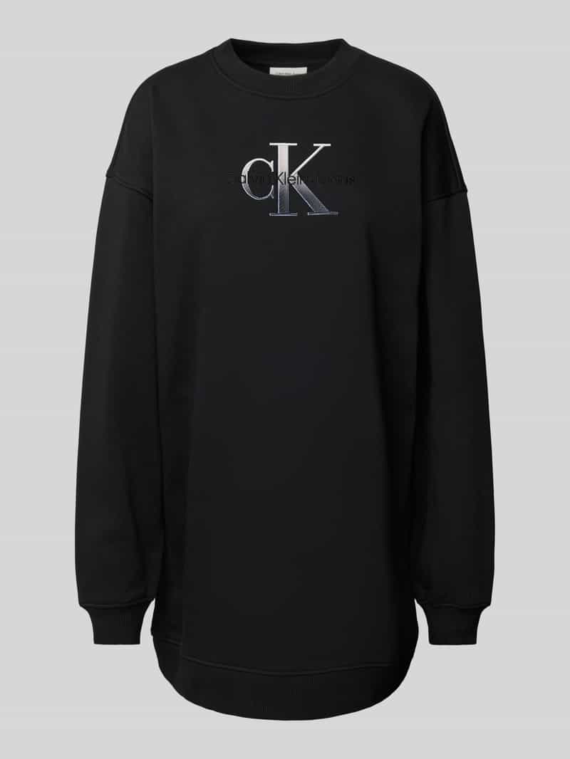 Calvin Klein Sweatjurk EMBROIDERED MONOLOGO CREW DRESS