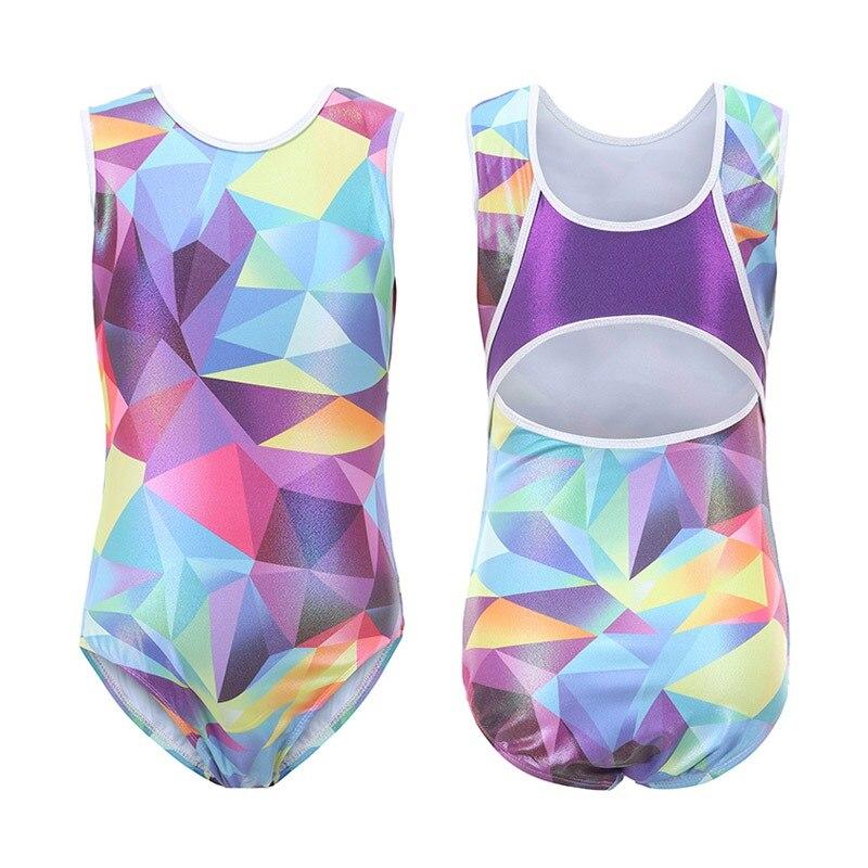 BOOSKU Meisjes Ballet Maillots Kids Kinderen Gymnastiek Jumpsuit Body Sparkle Patchwork Mouwloze Yoga Dans Sportkleding 2-10 Jaar 8 roze