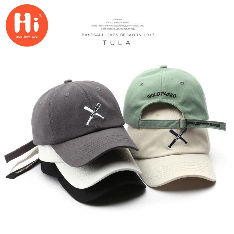 Hi Cap Mode Borduren Baseball Cap Zomer Outdoor Verstelbare Hip Hop Hoeden Bone Snapback Hoed adjustable beige