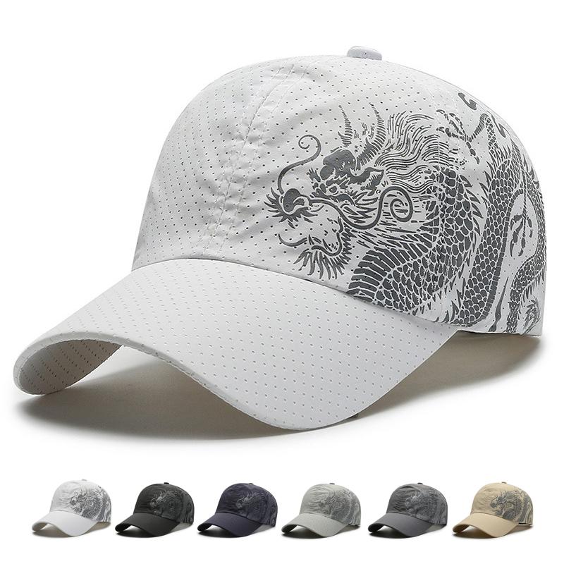 ONIHUA Zomer zonnescherm sneldrogende pet buitensport baseball cap verstelbare hoed voor mannen vrouwen paardenstaart panama cap snapback hoed vizier 56-60cm lichtgrijze kleur
