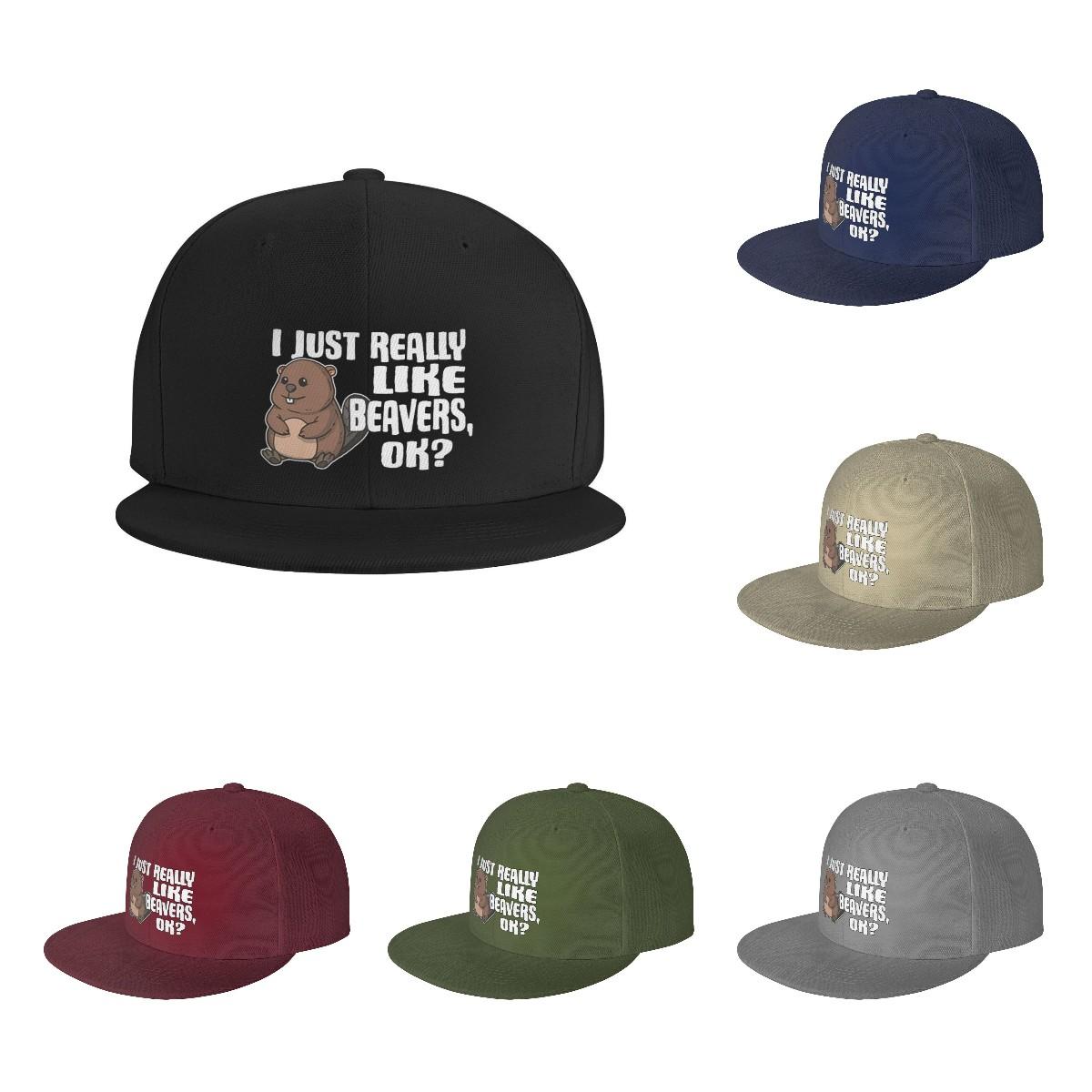Alice cap Ik hou gewoon echt van bevers Unisex Flat Visor Baseball Cap Fxck Off Verstelbare Snapback Trucker Papa Hip Hop Hat Print Logo One Size