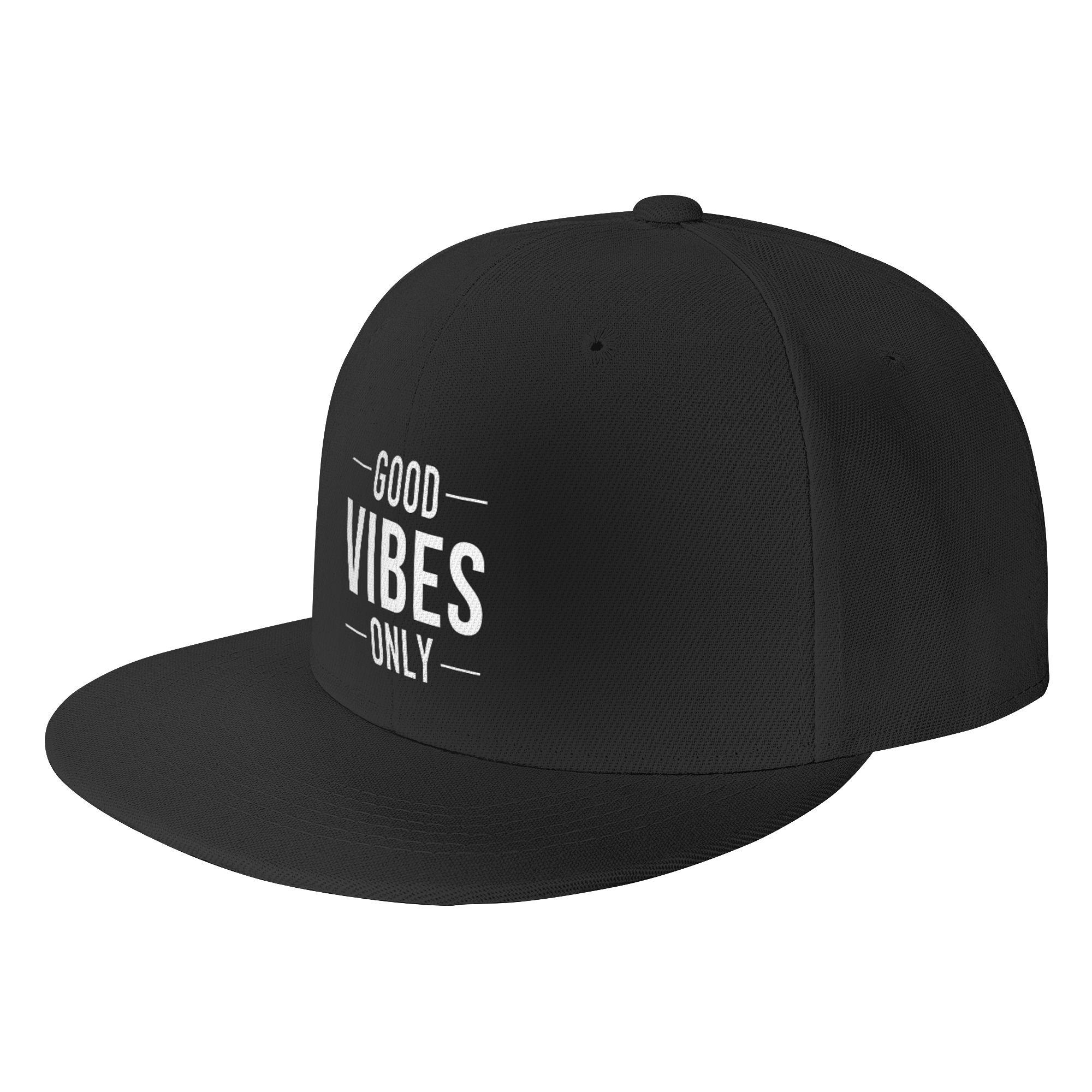 Alice cap Good Vibes Only Unisex Baseball Cap Verstelbare Vintage Gewassen Katoen Hiphop Platte Dad Hat voor Buitenactiviteiten Unisex Dames One Size