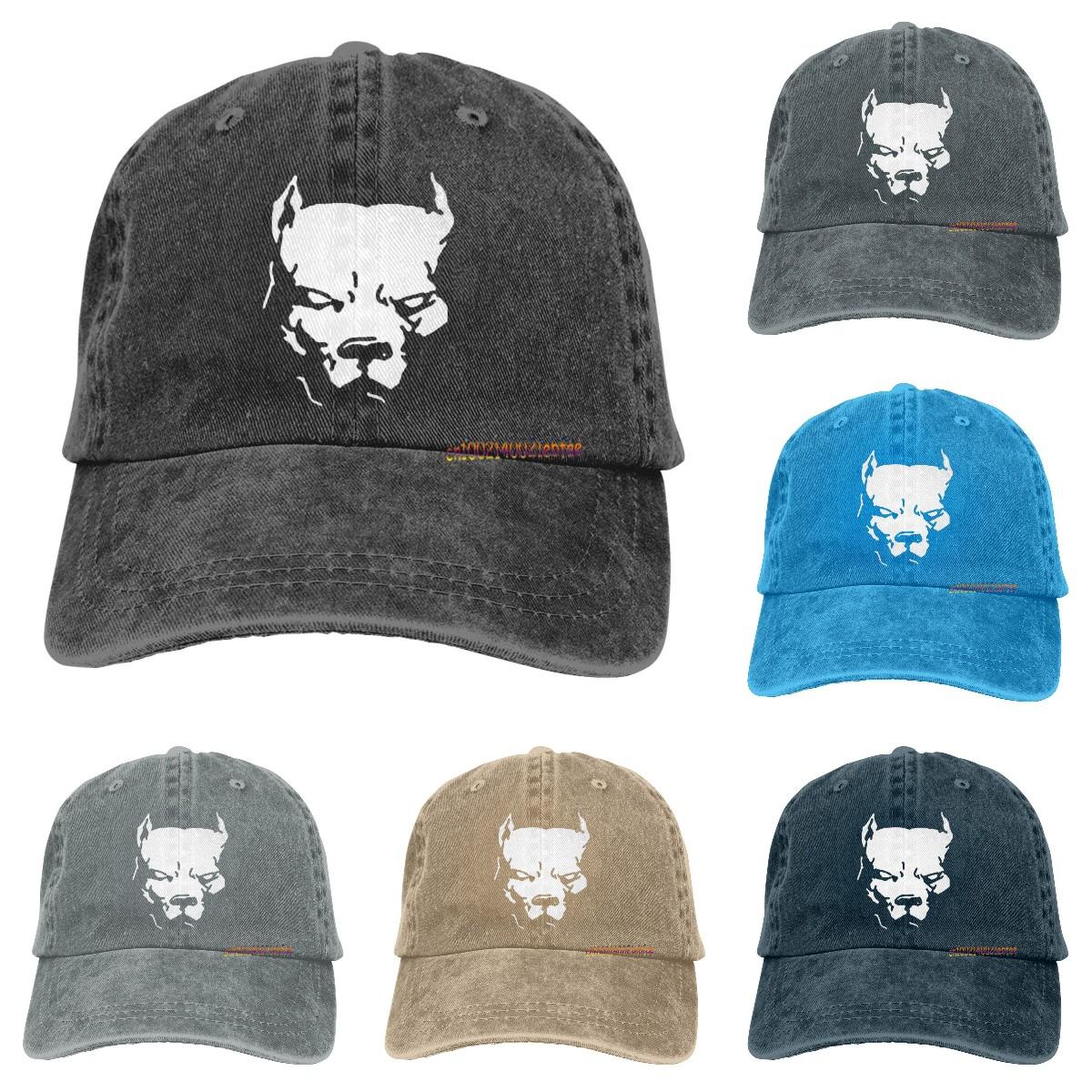 91440605MAC3NXC54W Nieuwe mode Unisex vrouwen Pitbull hond honkbalpet Unisex hiphop katoenen trucker caps Bone Dad hoed verstelbare snapback hoeden Gorras One Size