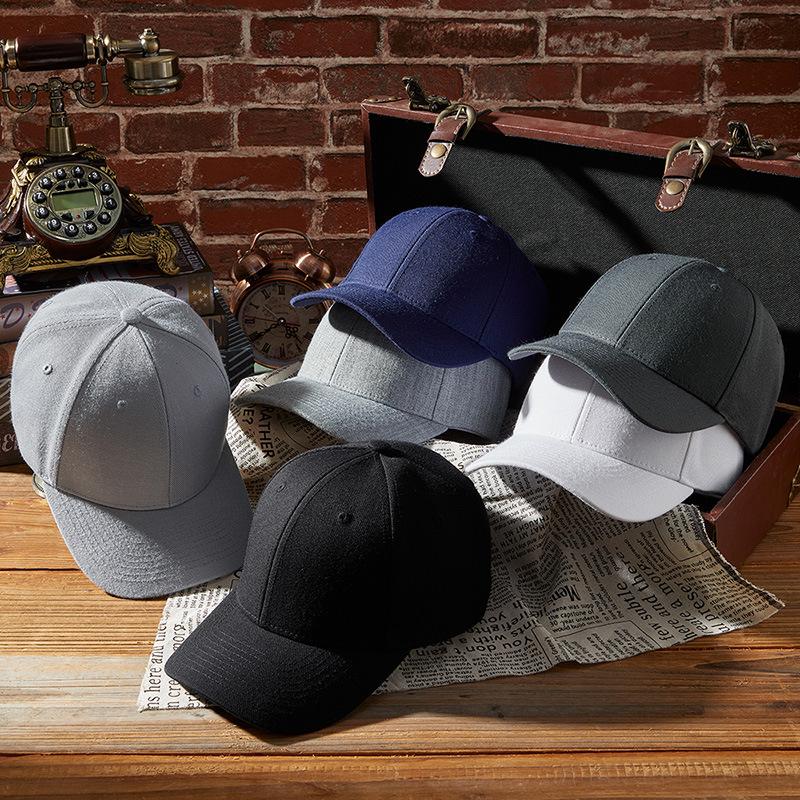 Fashion human Nieuwe wollen baseballpet met grotere hoofdomtrek voor mannen en vrouwen, outdoorsporten, duck tongue cap sub XL(59-65cm)