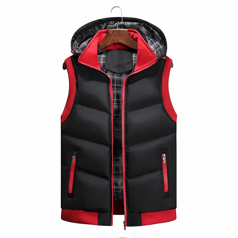 GRK Herfst en winter heren casual vest met capuchon Dons katoenen vest XXXXL koffie