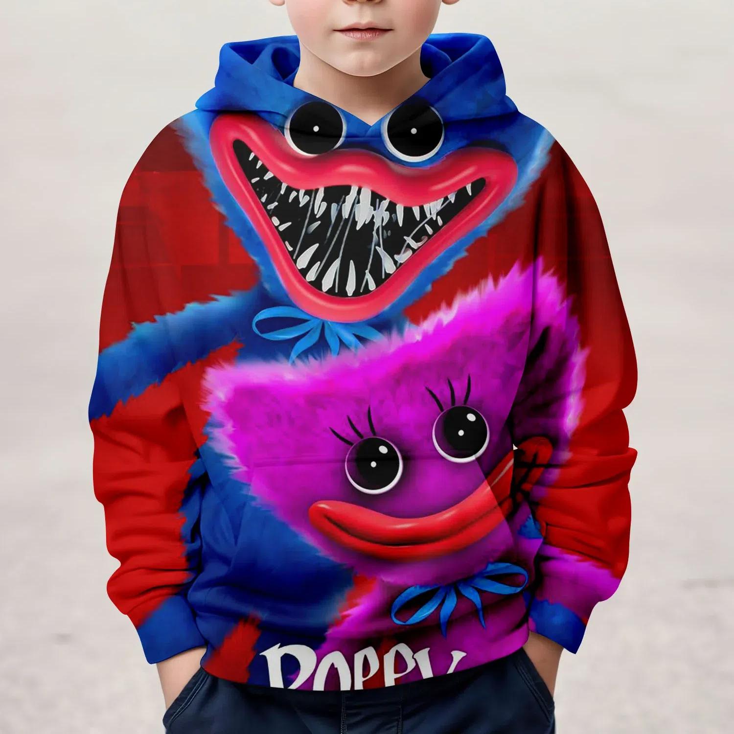 ETST WENDY 012 3D-geprinte Poppy's Play Time Hoodies Kinderboetiekkleding 2024 Lente Vrijetijdshoodie Kinderkleding Herfst Baby Sweatshi 130CM