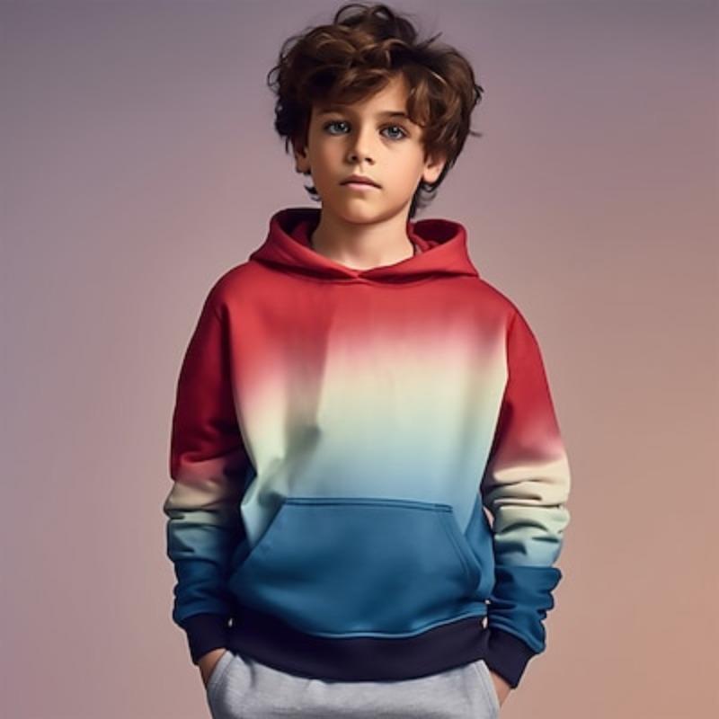 ETST WENDY 012 Jongens Grils 3D Shark Hoodie Pullover Lange Mouw 3D Print Lente Herfst Mode Streetwear Kinderen 3-12 Jaar Buiten Casual Dagelijks 160CM