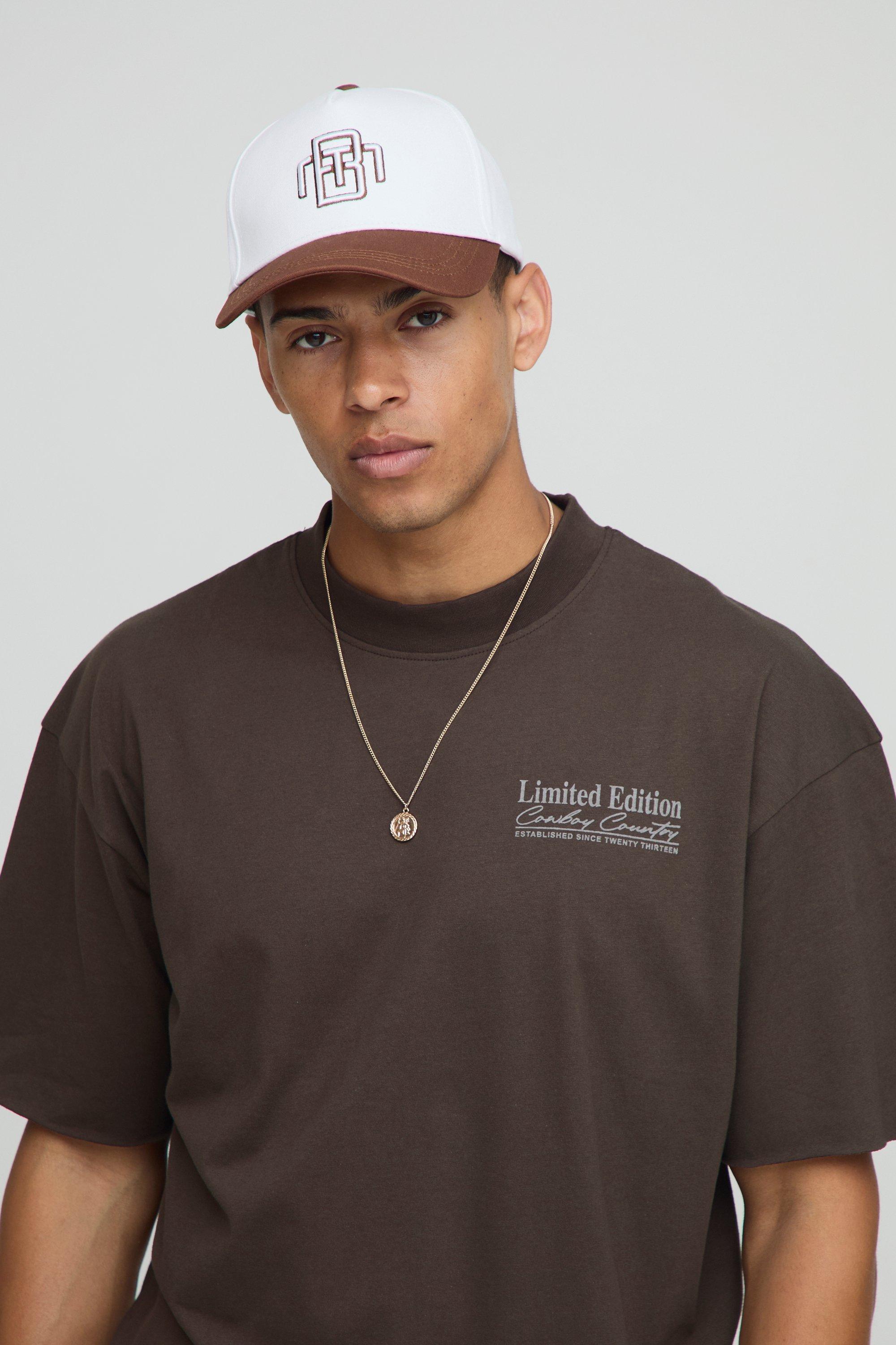 Boohoo Geborduurde Pet Met Logo, Brown