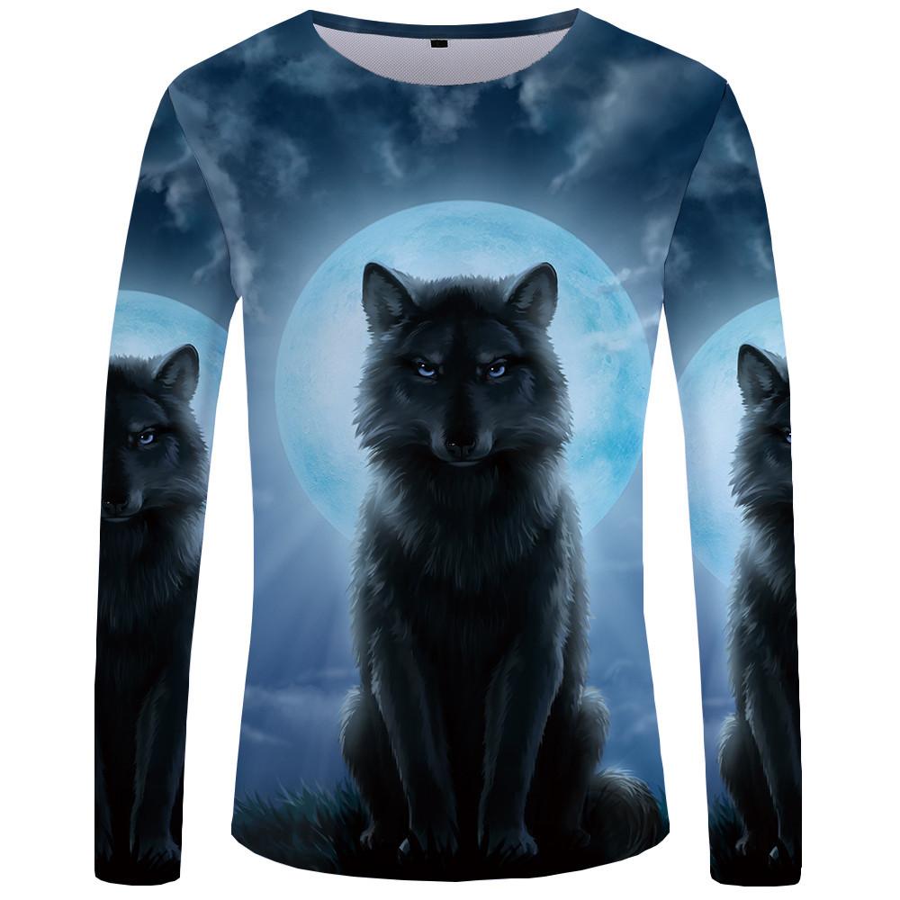 ETST WENDY 05 De Wolf Vintage Grafisch Heren T-shirt met lange mouwen voor heren Kleding Casual Tops T-shirt Mode 3D Volledig bedrukte streetwear 6XL