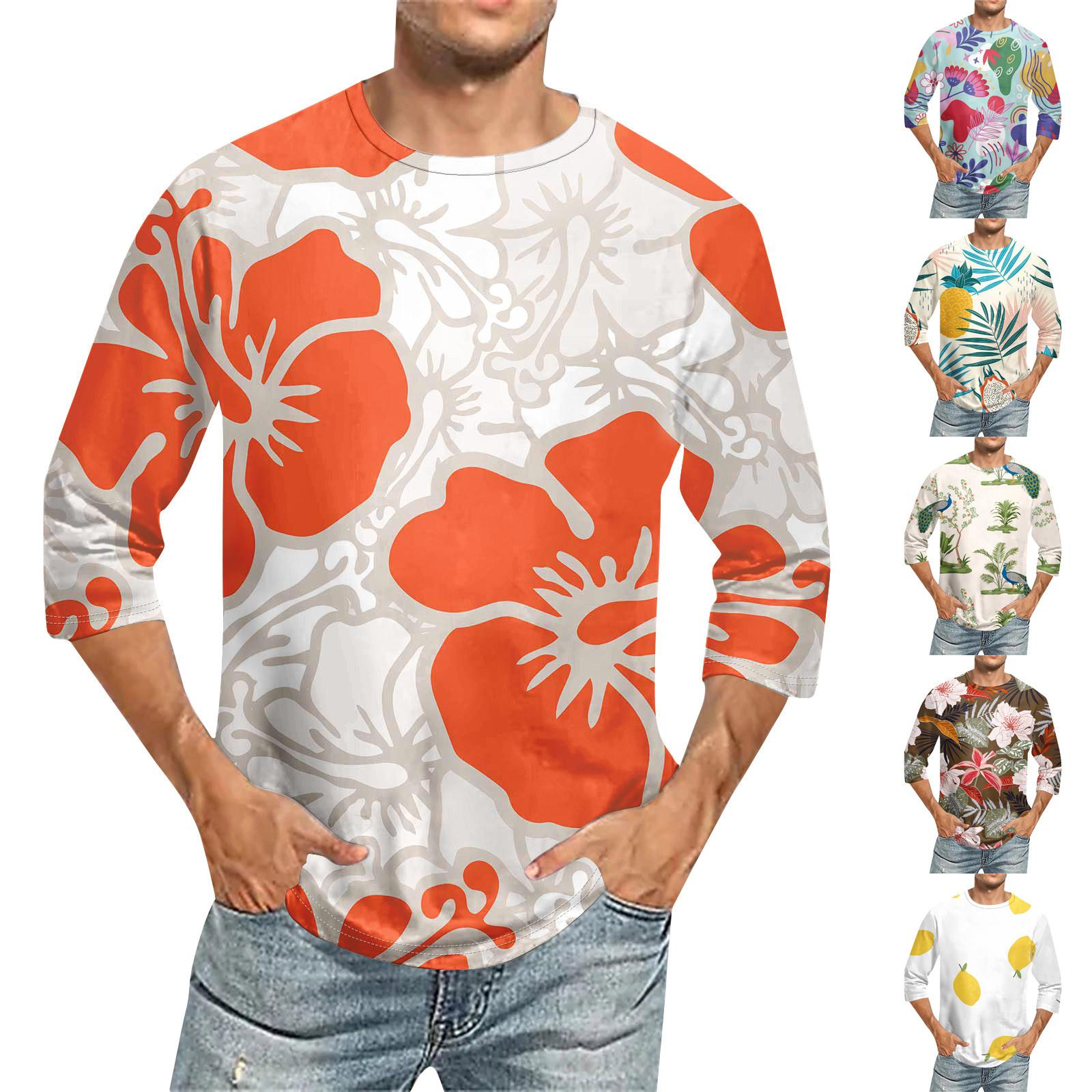 Constantine Heren Ronde Hals Driekwart Mouw Top Casual Mode T-shirt XL geel