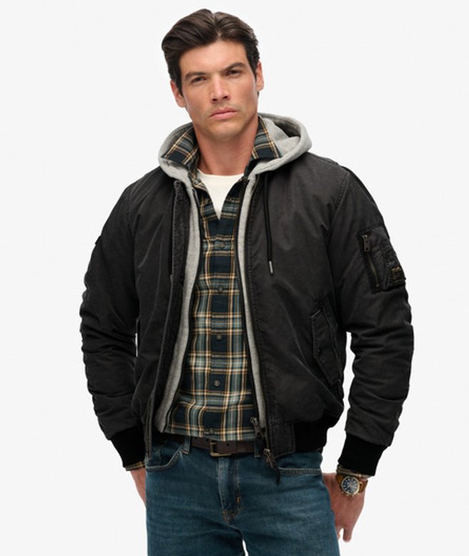 Superdry Military MA1 Bomberjack Dark Grey
