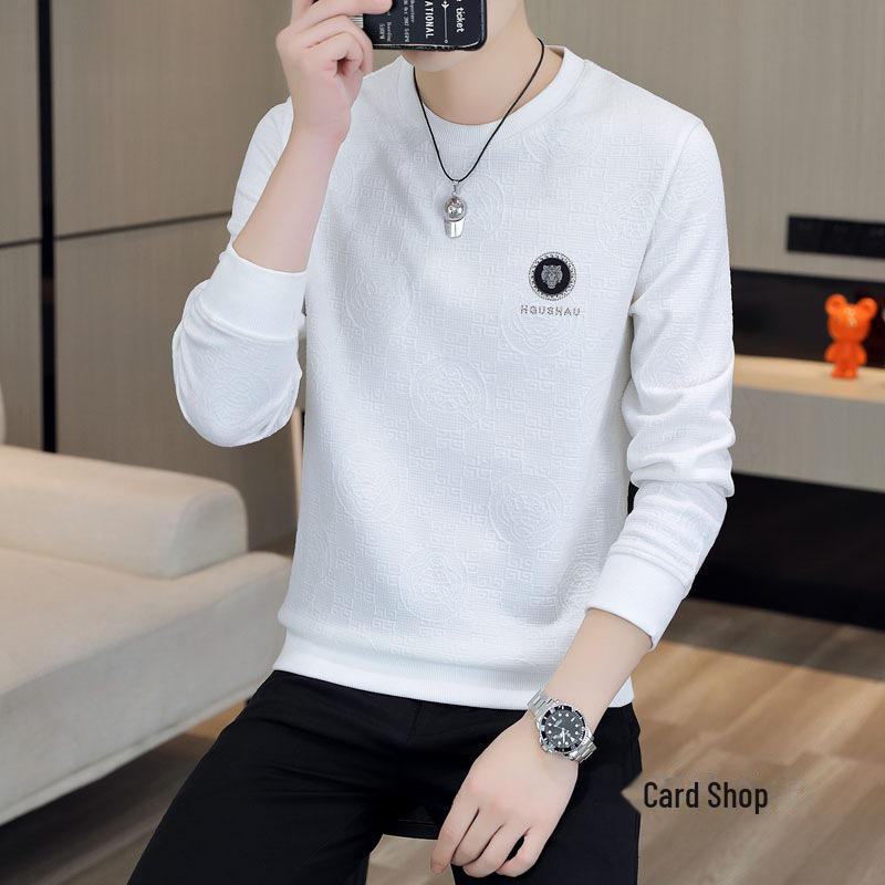 VantaGoods Heren fluwelen slim-fit sweatshirt met lange mouwen voor lente en herfst 2XL