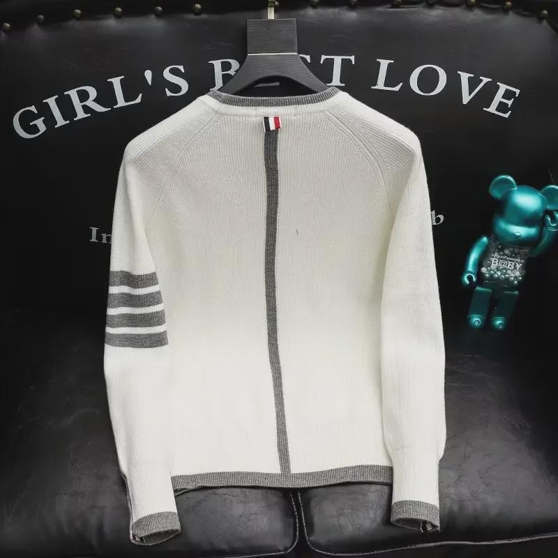 VantaGoods 2024 Herfst/Winter Unisex Ronde Hals Vier-Bar Gebreide Trui - All-match Casual .