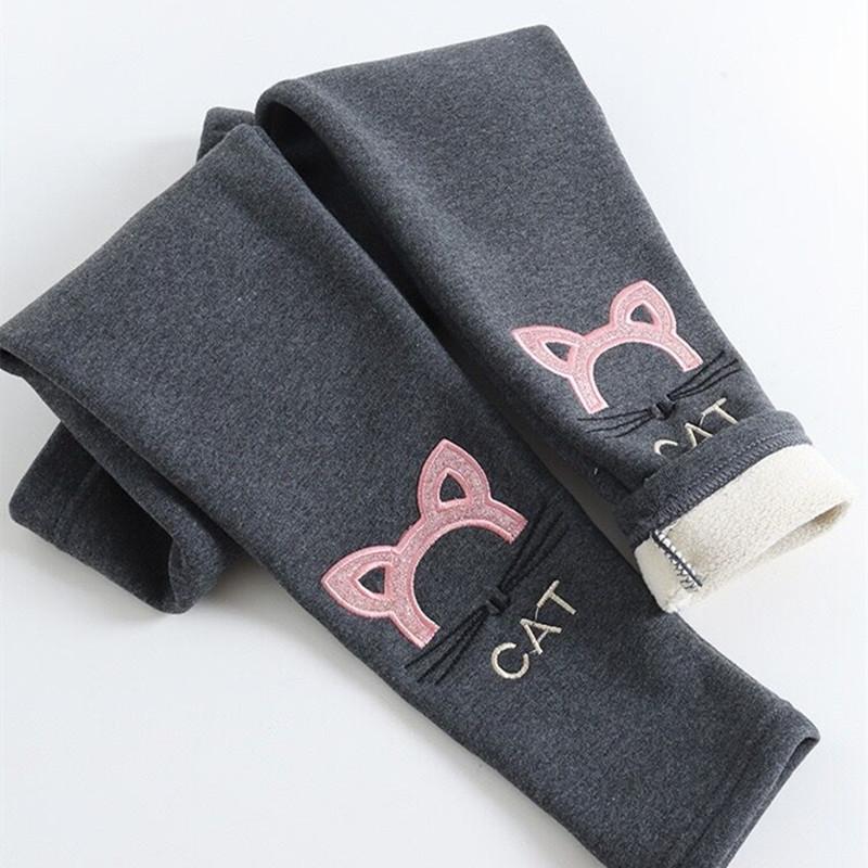 TBkids Meisjes Leggings Winterbroek, Kinderen, Dikke Fluweel, Broek, met Fleece 140 marineblauwe kleur