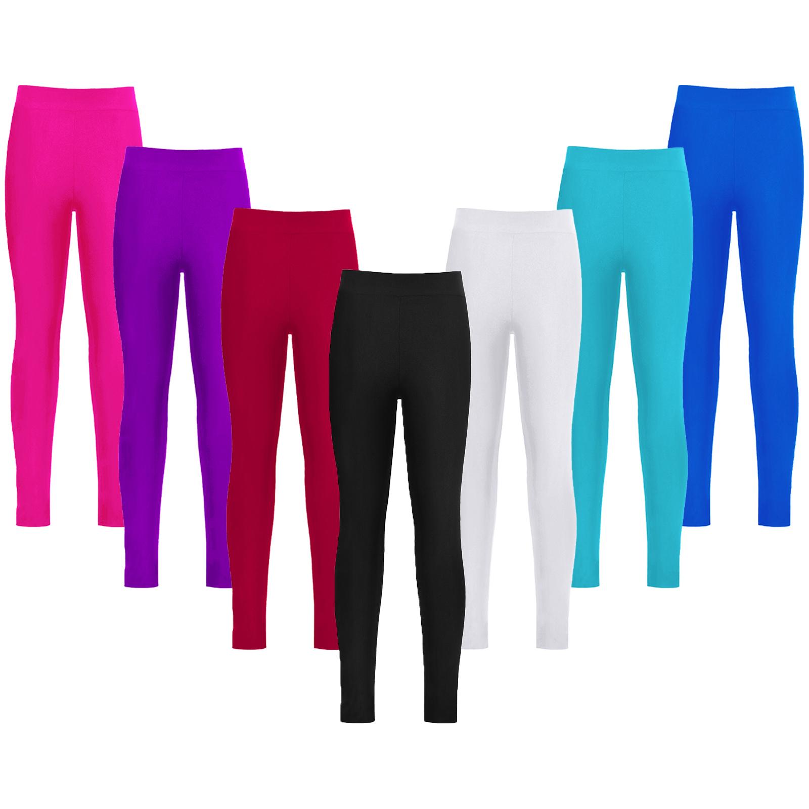 Tiaobug Stijlvolle schaatskleding voor kinderen, elastische tailleband, elastische dans, lange broek, legging 5-6 Years geel