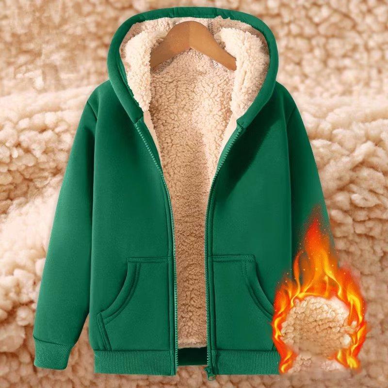 VIYOO Grote maat M-5XL Heren Fleece Verdikt Effen Kleur Capuchon Sweatshirt Jeugd Cardigan Top Student Rits Sweatshirt Heren Jas 3XL koffie