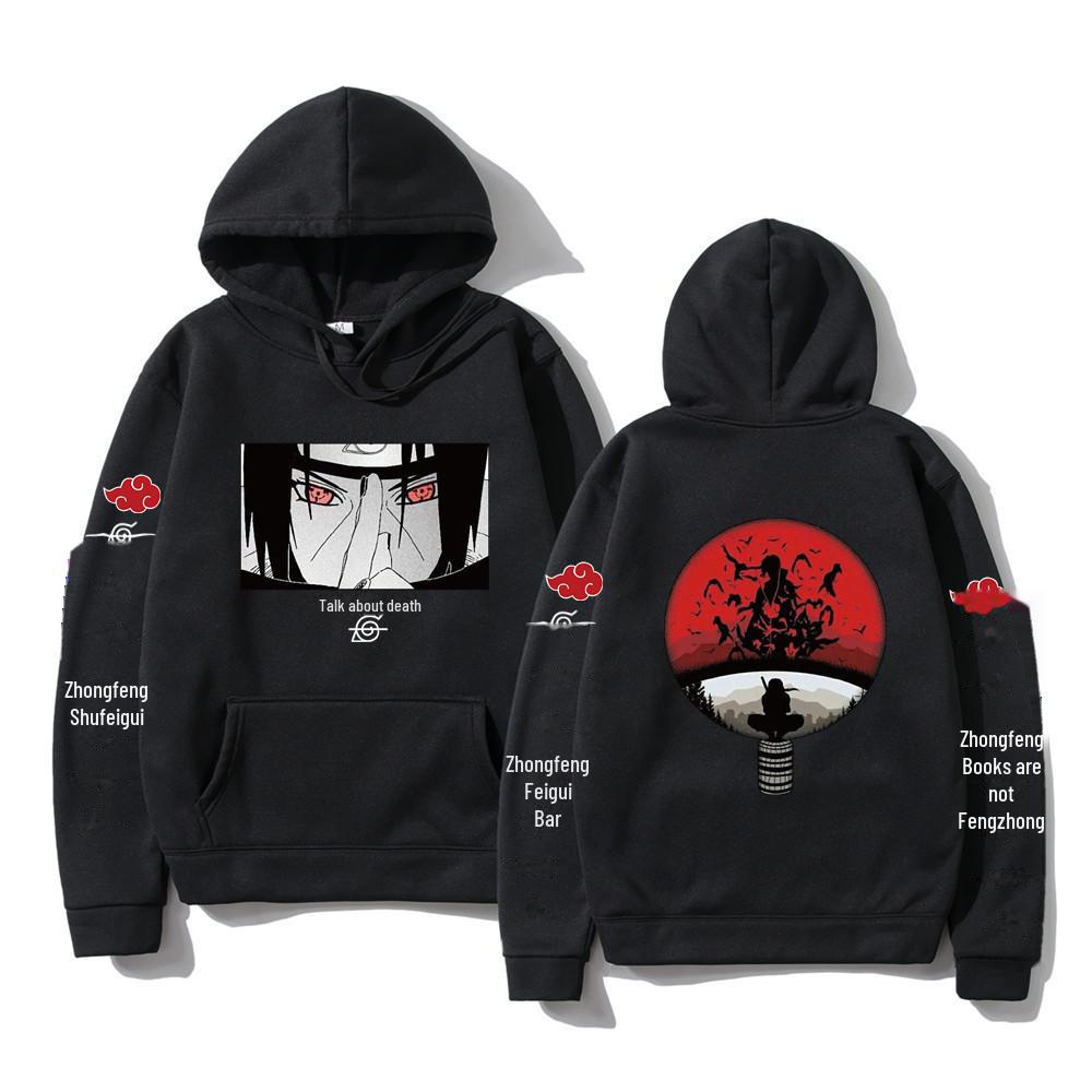 AI Supermarket Naruto Heren Modieuze Fleece Hoodie - Trendy Anime Sweatshirt met Lange Mouwen voor Lente en Herfst M oranje