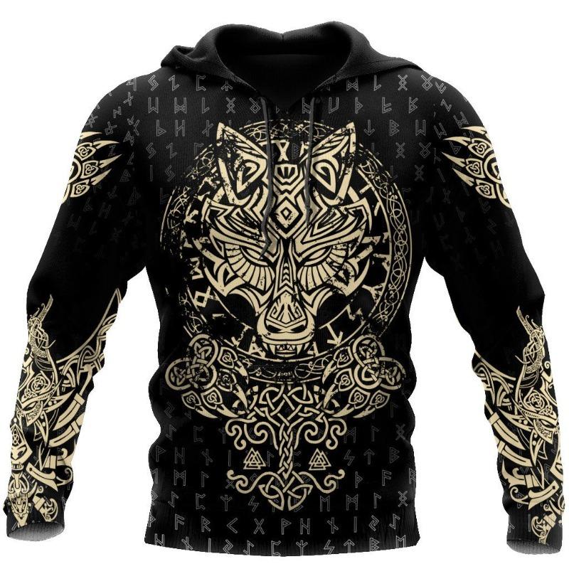 ETST0013 2024 Nieuwe Hoodie 3d Viking Harajuku Print Pullover Heren Capuchon Sweatshirt Oversized Vintage Herenkleding Herfst Lange Mouw 4XL