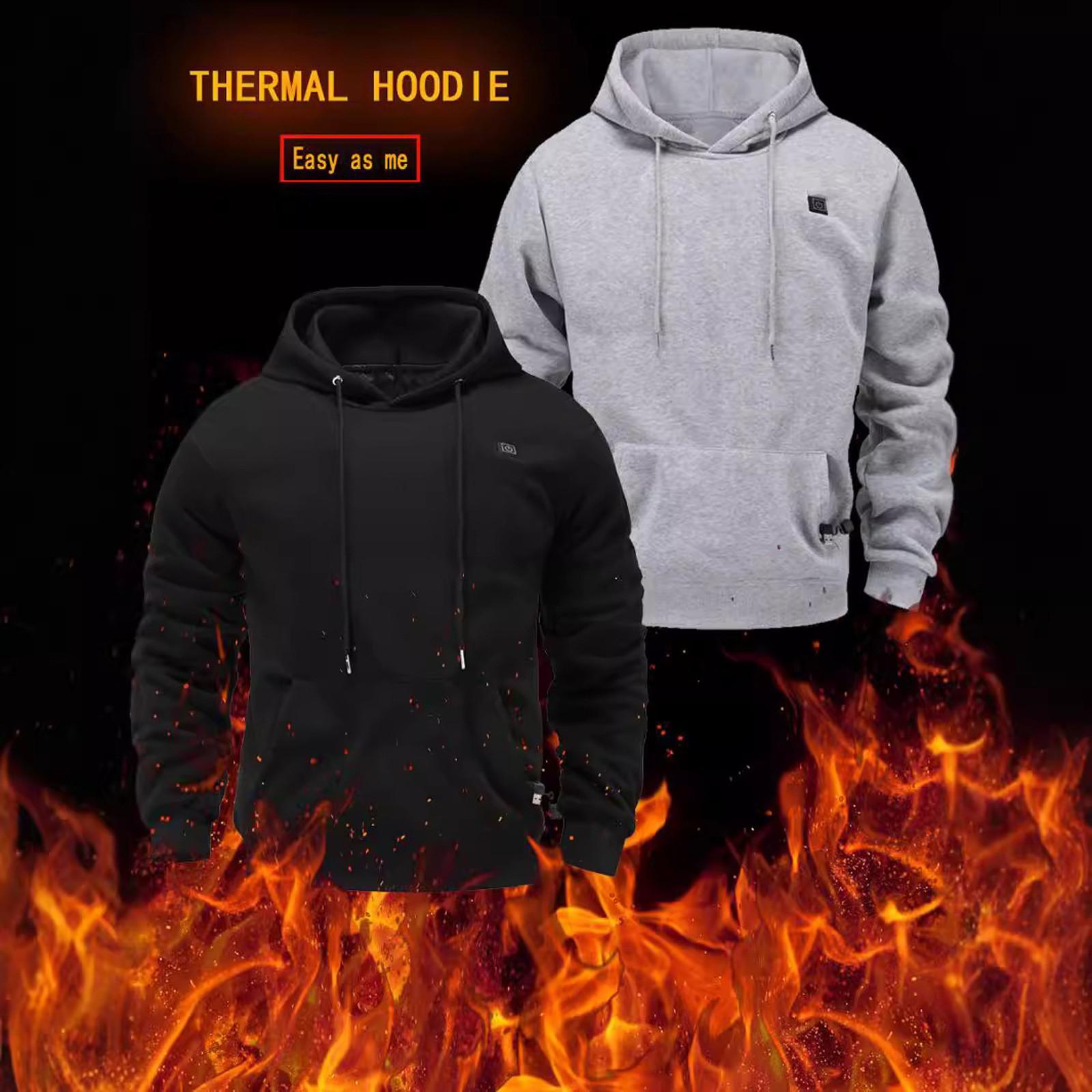 Winnerer Uranus Warme kleding Hooded Sweatshirt Usb Verwarmde Sweatshirt Om Warm Te Blijven Buiten Casual Kleding XL