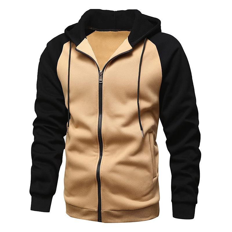 Tooyoo Herenhoodies met rits en raglanmouwen Losse sportkleding Sweatshirts Hoodies Herenjassen 3XL