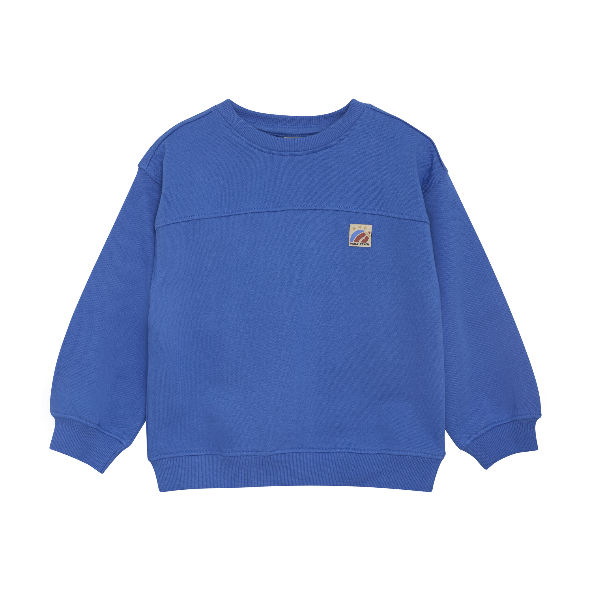 Daily7 winter sweater jongens - blauw - oversized/tekstprint