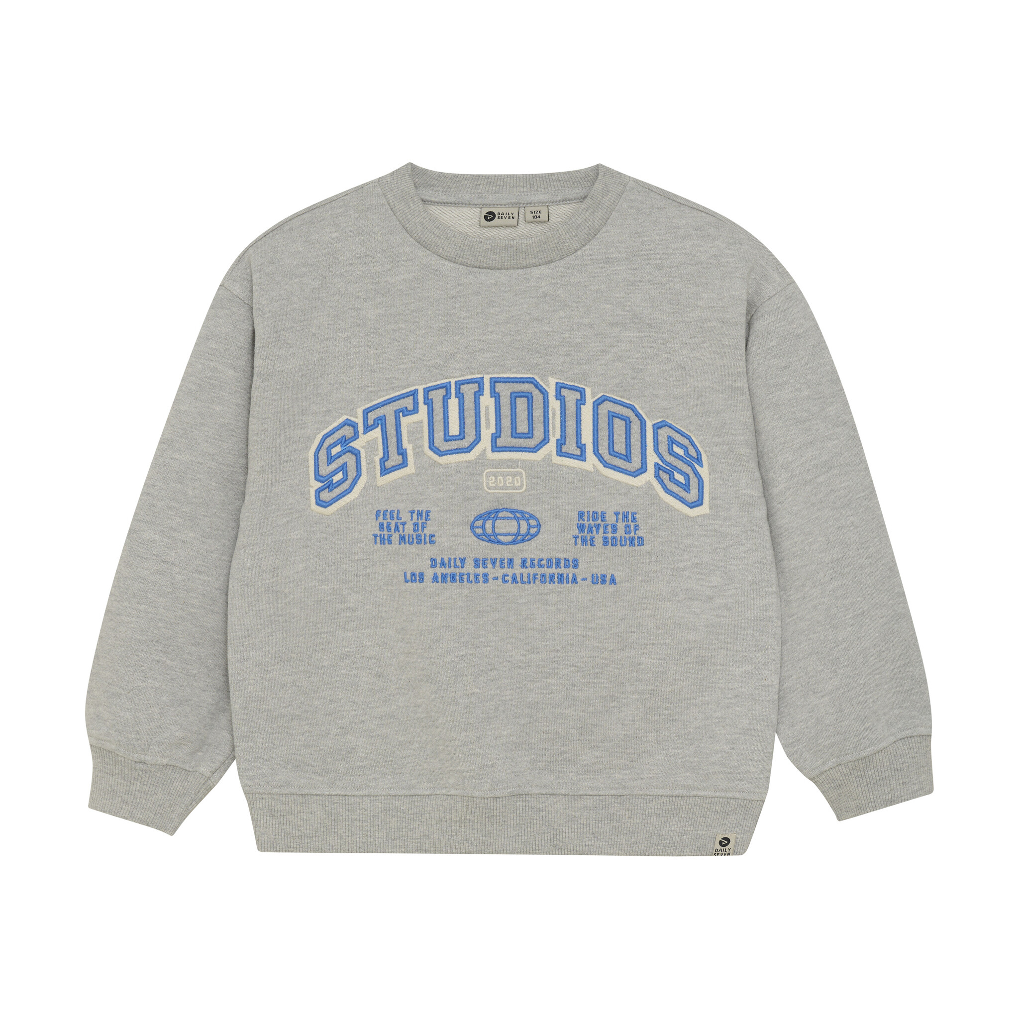 Daily7 winter sweater jongens - grijs - oversized/print