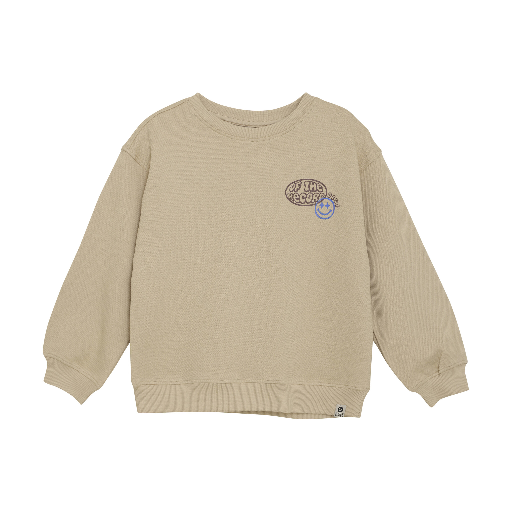 Daily7 winter sweater jongens - zand - oversized/music