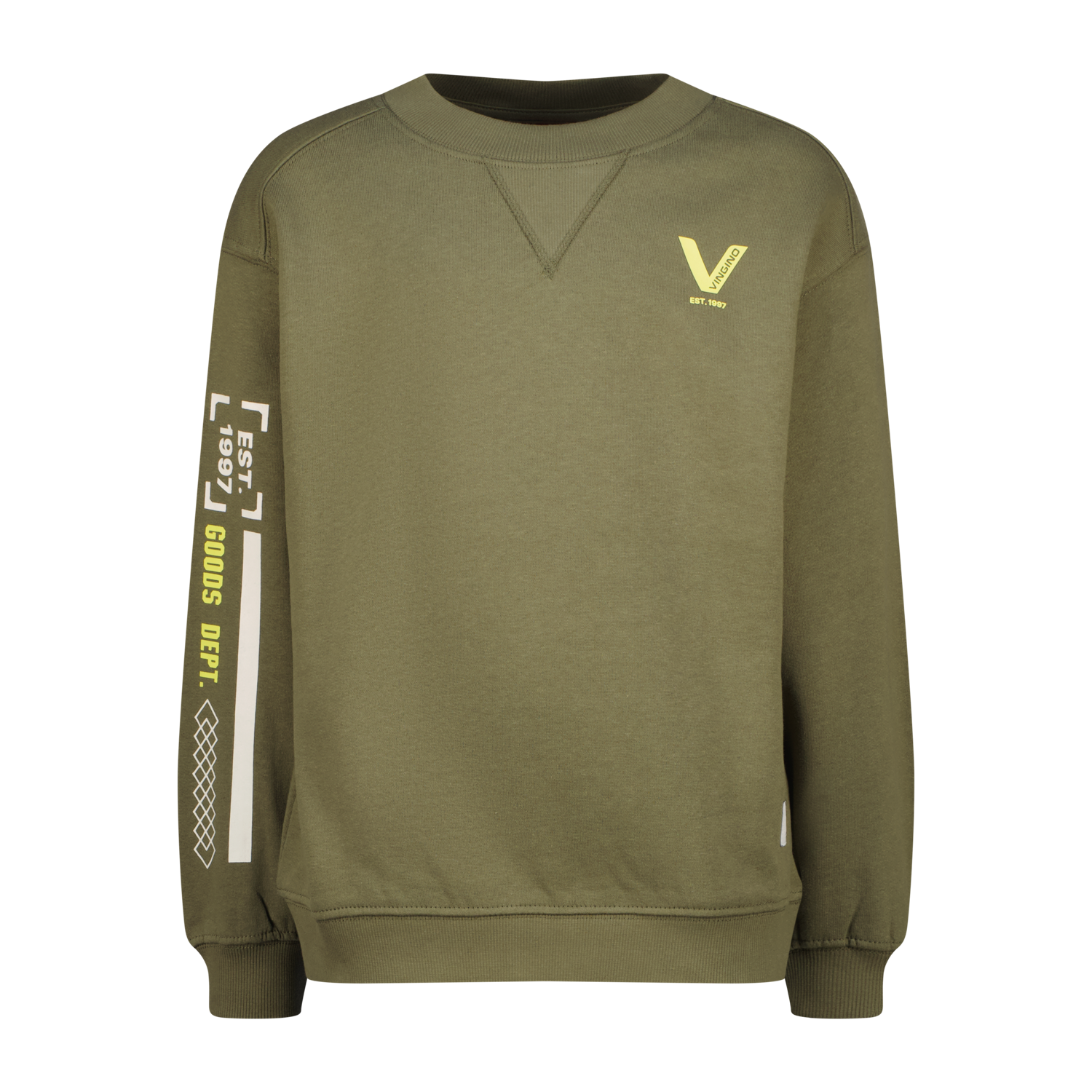 Vingino winter sweater jongens - groen - Namie - boxy fit