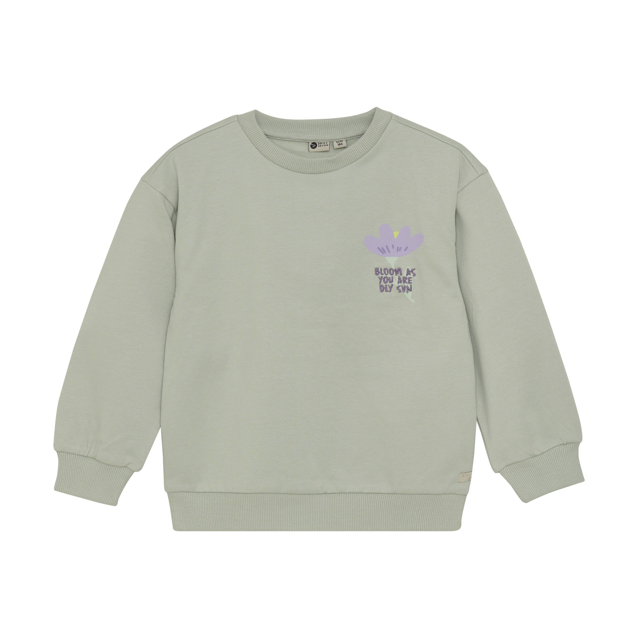 Daily7 winter sweater meisjes - groen - backprint