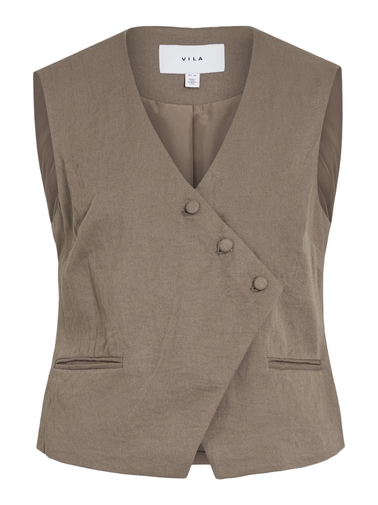 Vila viflea s/l tailored vest 14105553 mountain trail