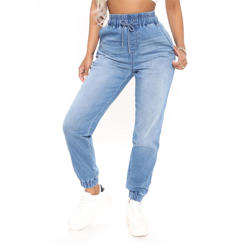 Omena 2023 Nieuwe streetwear stretchdenimbroek XXL lichtblauwe kleur