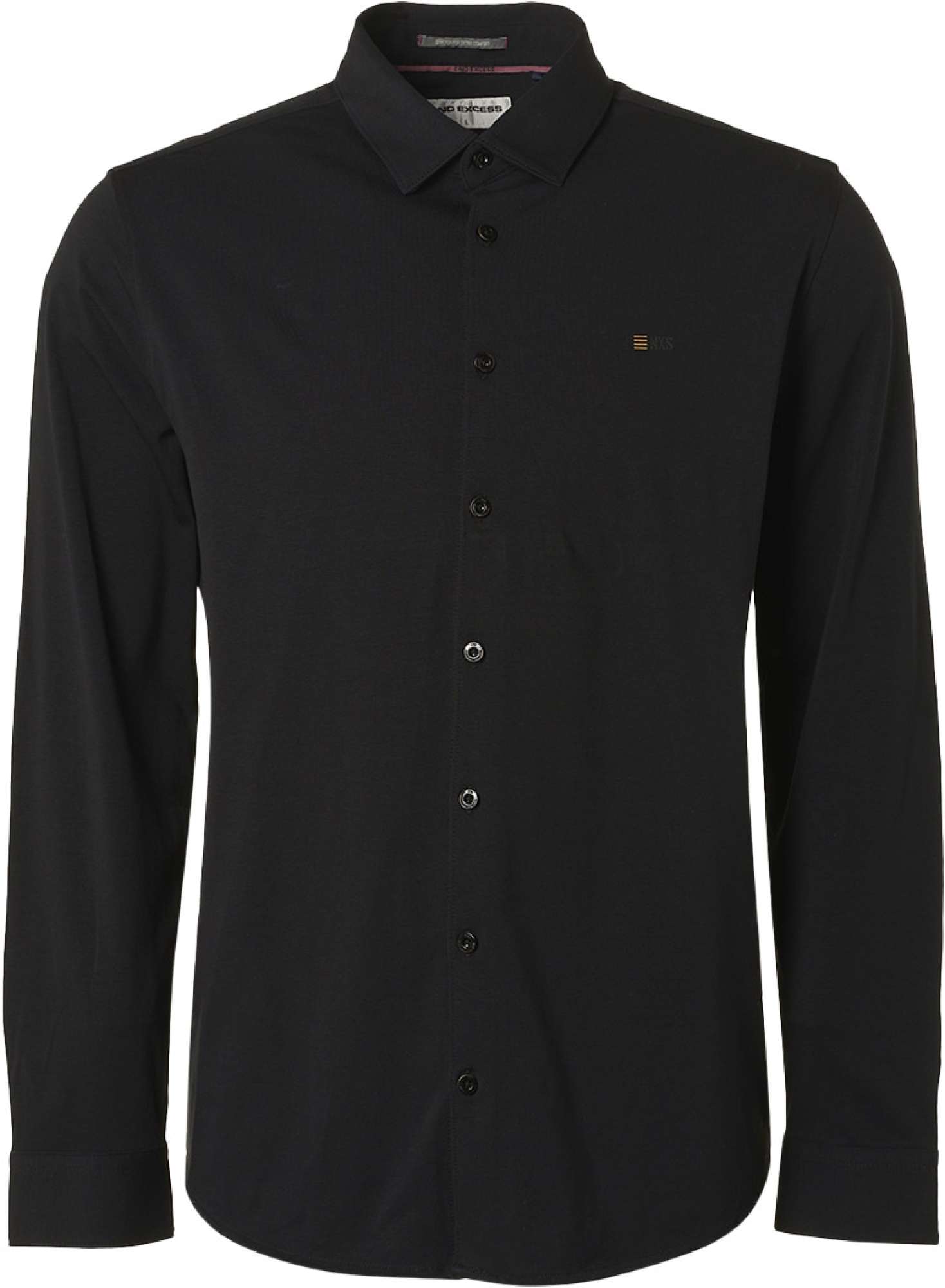 No Excess Shirt jersey stretch solid black