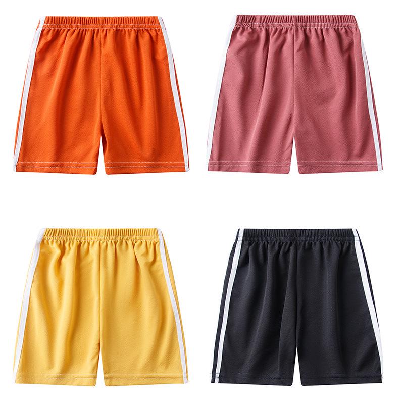 VantaGoods Kinderzomersportbroek van ijszijde - Trendy vijfpuntsbroek voor jongens 100 cm oranje