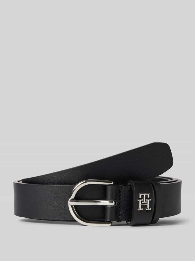 Tommy Hilfiger Leren riem ESSENTIAL EFFORTLESS 2.5 SV Eenvoudige doornsluiting, metalen embleem