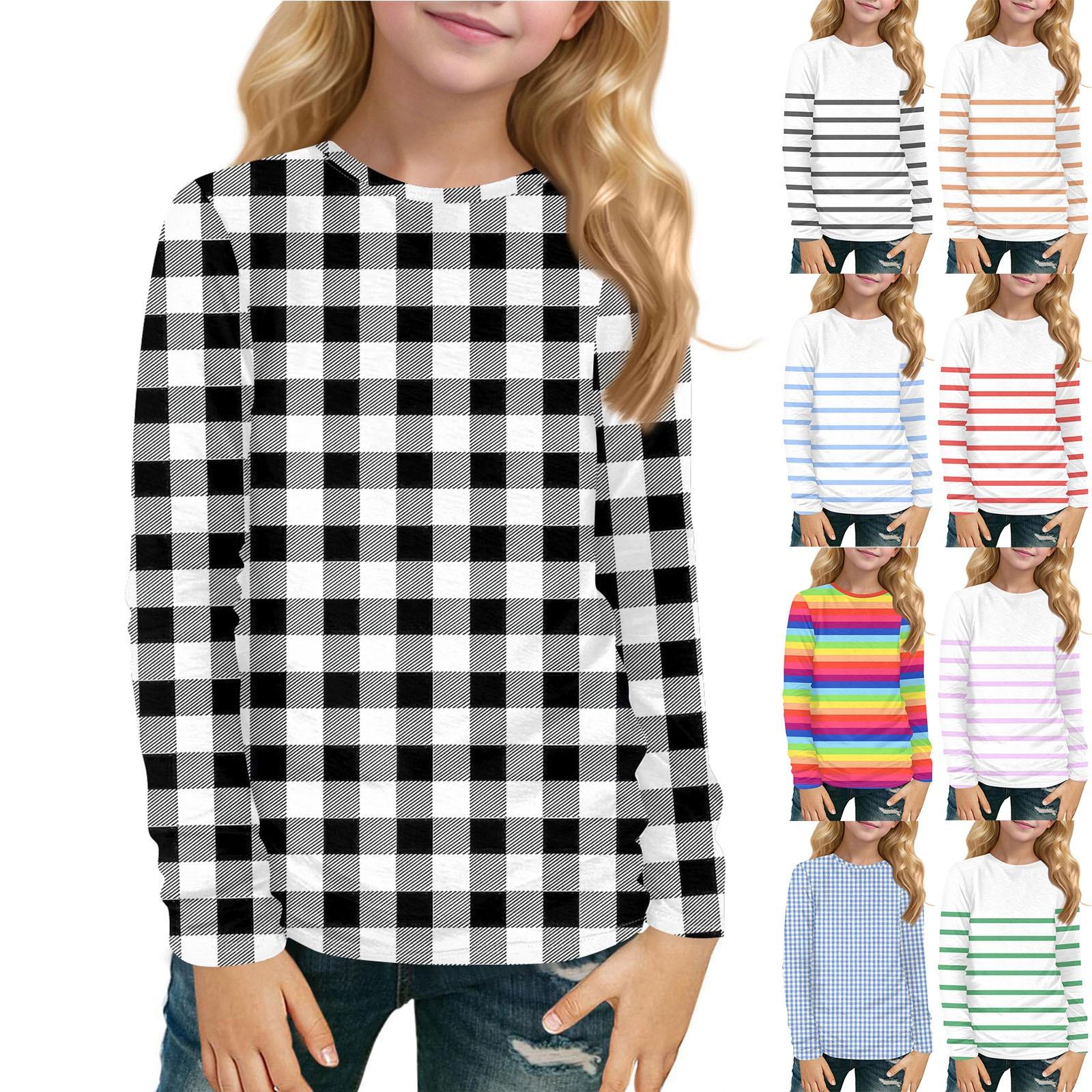 Sinking fish Bedrukt T-shirt met lange mouwen en ronde hals voor kinderen, dagelijks casual 160 hemelsblauwe kleur