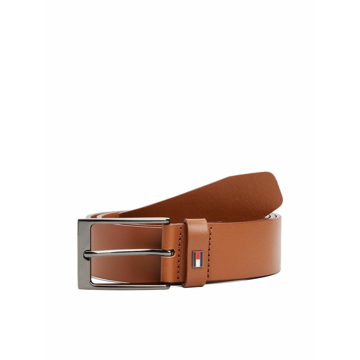 Tommy Hilfiger Leren riem LAYTON 3.5 Metalen patch, eenvoudige doornsluiting