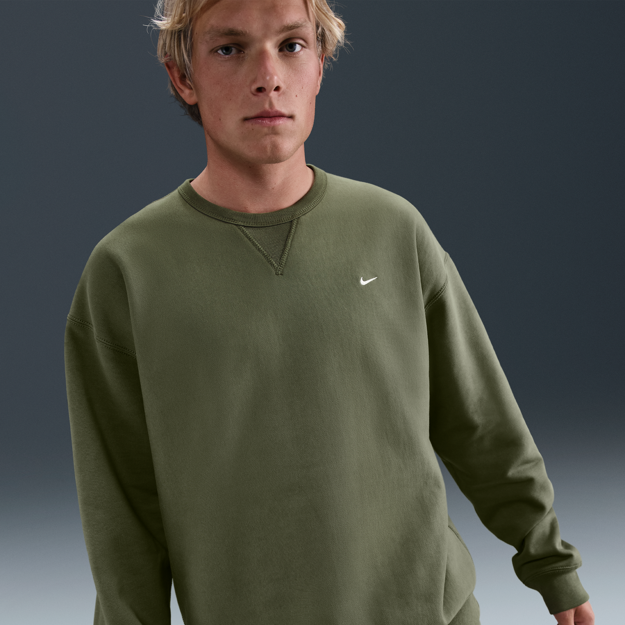Nike Solo Swoosh Fleece Crew, Green
